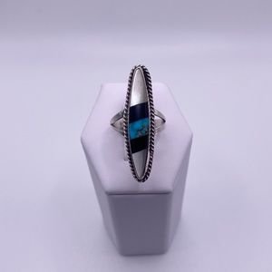 925 sterling silver Zuni turquoise ring